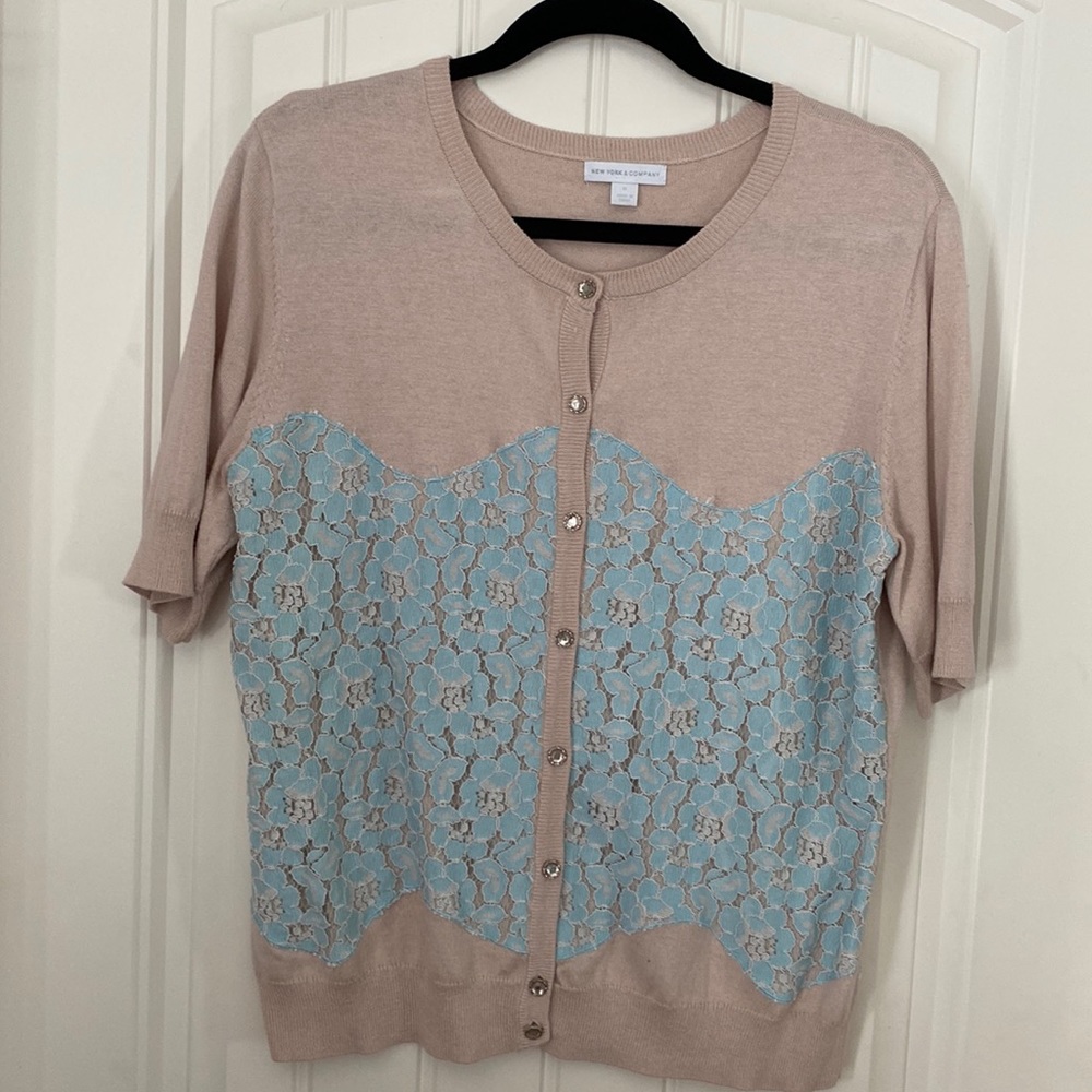 Lace Front Cardigan